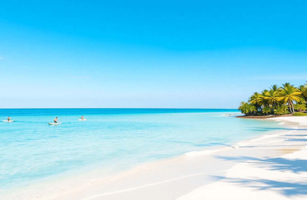 A scenic view of a sandy beach, one of the best surf spots in Phuket